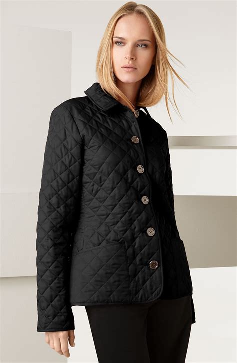 burberry brit quilted jacket black|Burberry quilted jacket nordstrom rack.